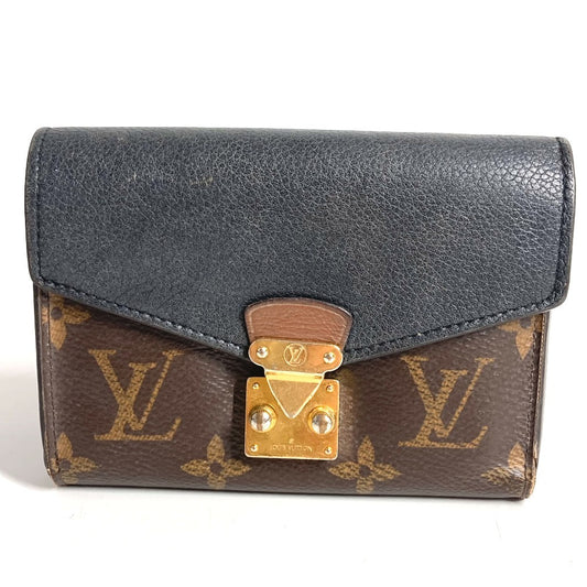 LOUIS VUITTON M67479 モノグラムマカサー ポルトフォイユ パラス コンパクト 財布 コンパクトウォレット 3つ折り財布 モノグラムキャンバス ユニセックス ブラック