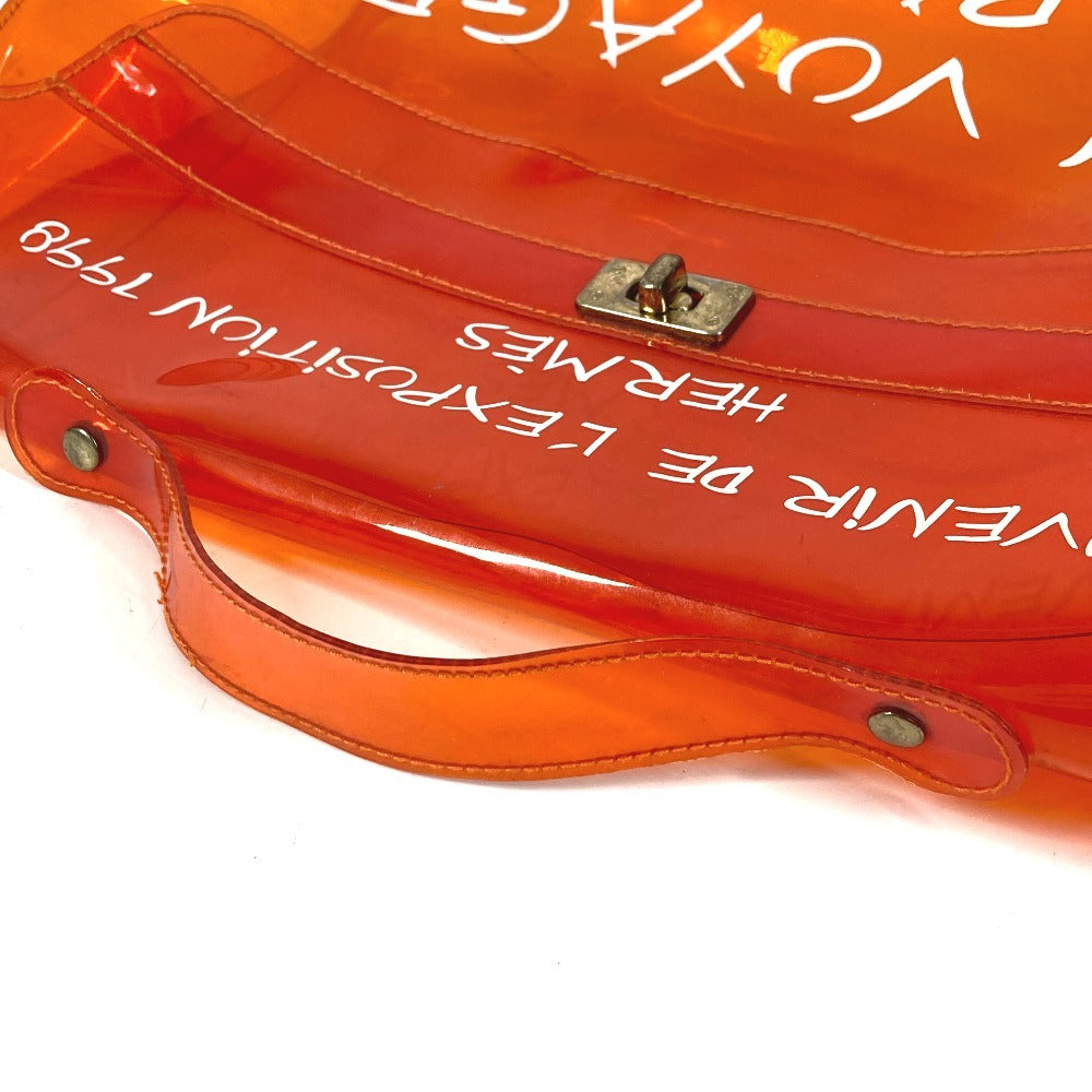 HERMES ビニールケリー ビニール ケリー カバン トートバッグ ハンドバッグ ビニール レディース オレンジ