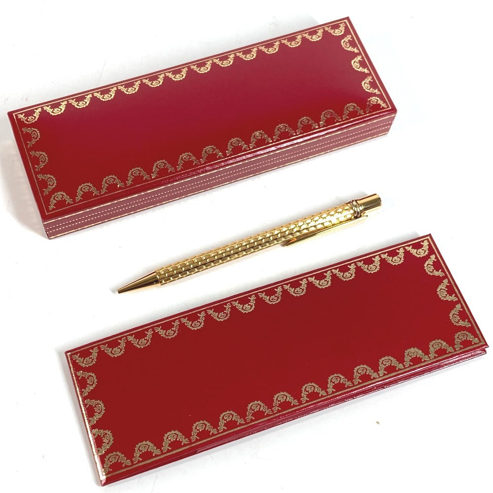 CARTIER Trinity Logo Stationery Pen Ballpoint Pen Metal Unisex Gold