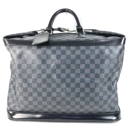 LOUIS VUITTON N41161 Damier Graphite Grimaud Travel Bag, Handbag, Boston Bag, Damier Graphite Canvas, Unisex, Black