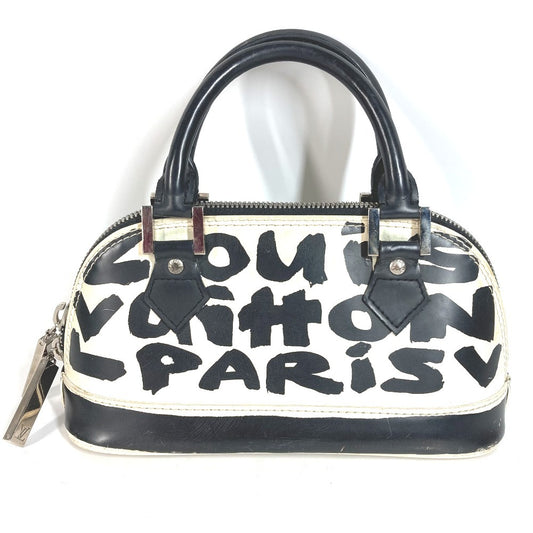 LOUIS VUITTON M92177 Graffiti Alma PM Alma PM Bag Tote Bag Handbag Leather Women's White