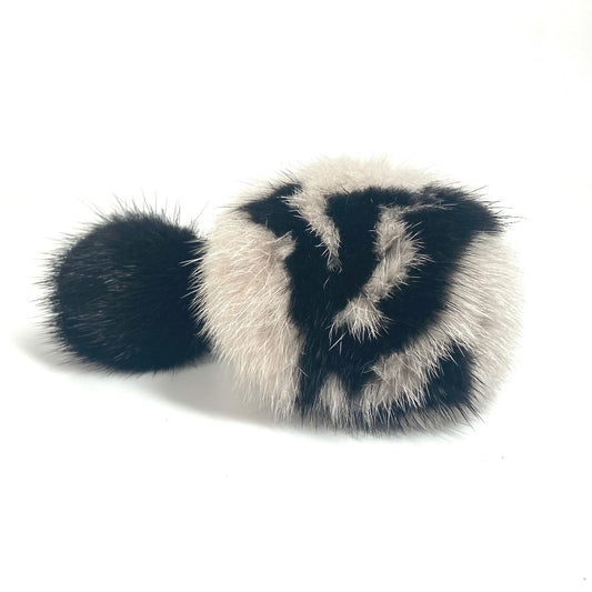 LOUIS VUITTON M78920 シュシュ・ヴィゾン LV コージー シュシュ ヘアアクセサリー ヘアゴム ヘアゴム ファー レディース グレー - brandshop-reference
