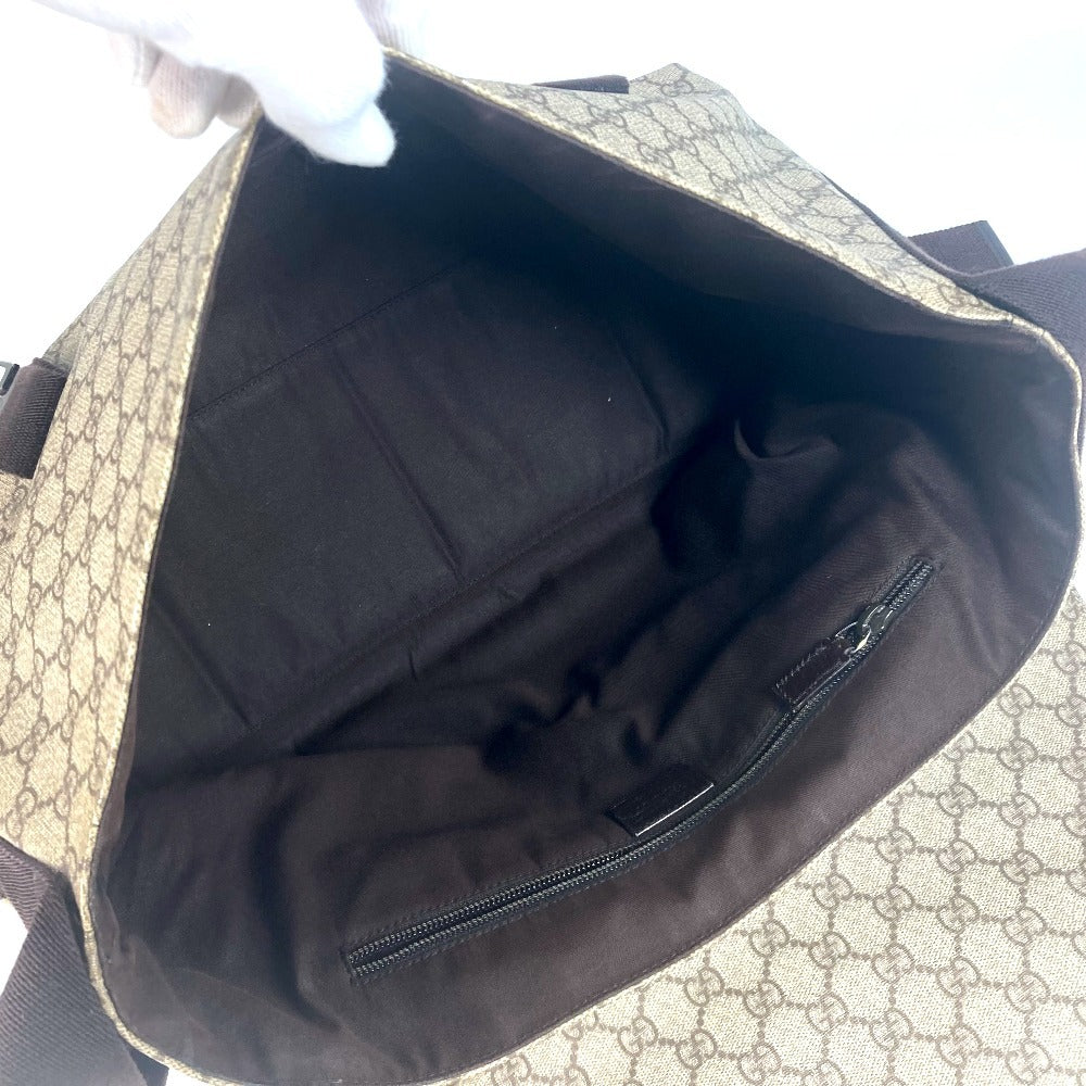 GUCCI 122374 GGプラス フラップ 斜め掛け メッセンジャーバッグ カバン ショルダーバッグ GGスプリームキャンバス ユニセックス ベージュ