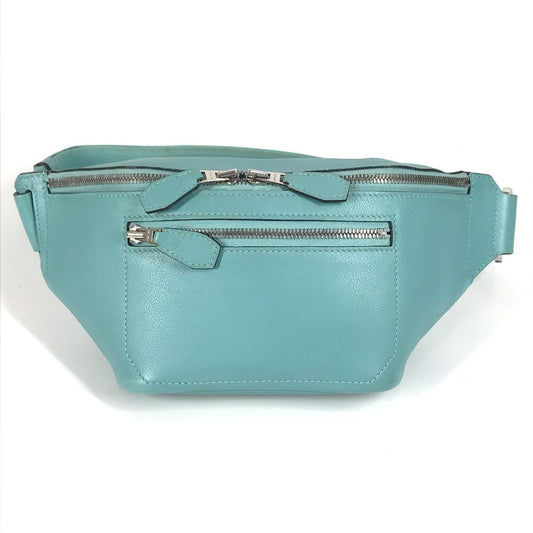 HERMES City Slide Cross PM Shoulder Bag, Waist Bag, Belt Bag, Crossbody Bag, Evercolor Men's Blue Atoll Blue