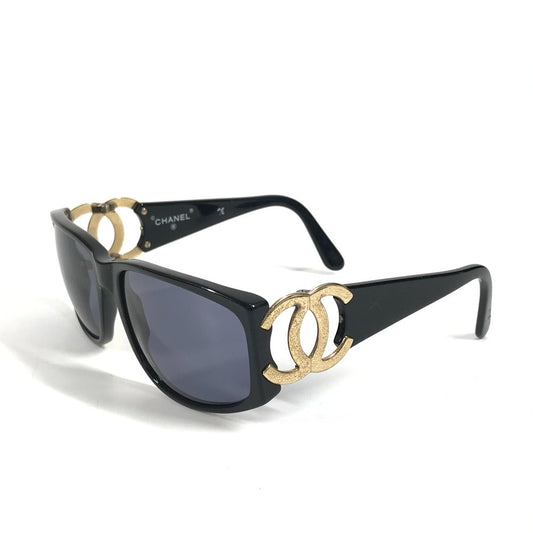 CHANEL 02461 ヴィンテージ CC ココマーク ロゴ めがね メガネ アイウェア 眼鏡 サングラス プラスチック レディース ブラック