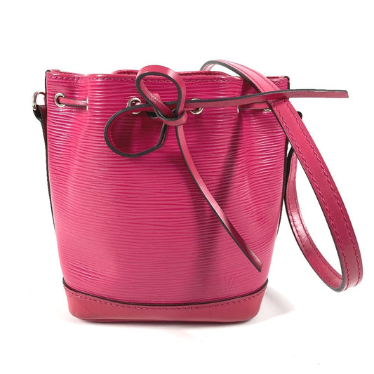 LOUIS VUITTON M42573 Epi Nano Noe Crossbody Drawstring Pochette Shoulder Bag in Epi Leather, Women's, Hot Pink