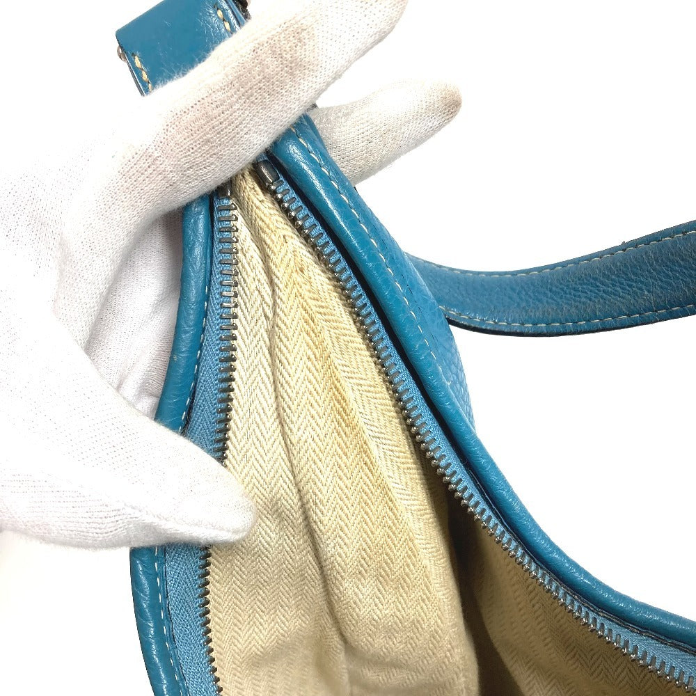 HERMES Gao Shoulder Bag, Togo, Unisex, Blue Jean