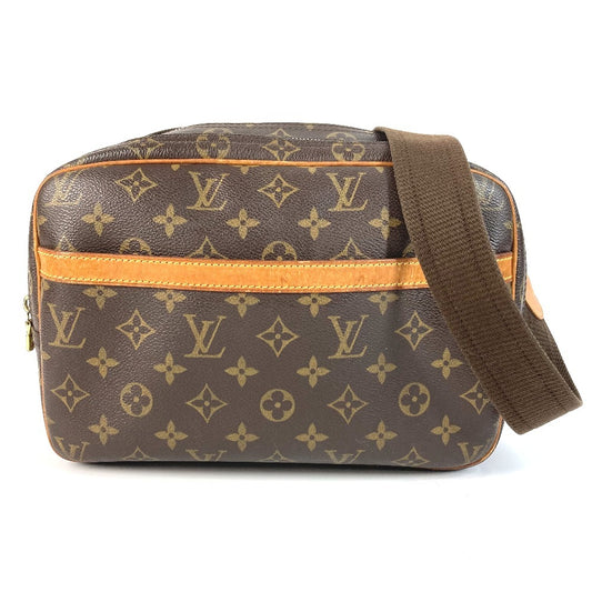 LOUIS VUITTON M45254 Monogram Reporter PM Shoulder Bag in Monogram Canvas, Brown