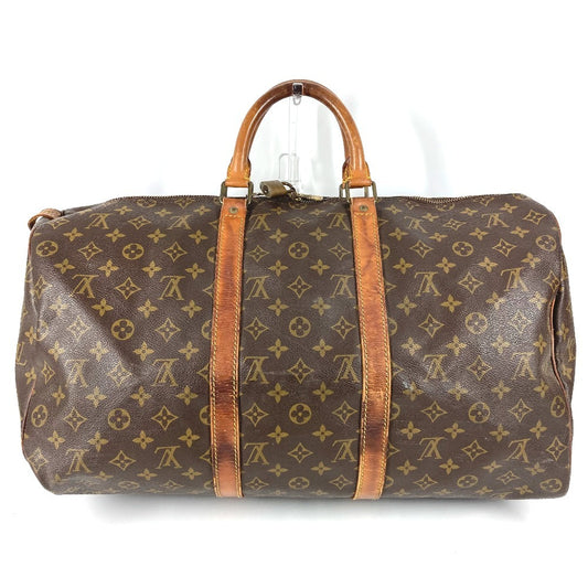 LOUIS VUITTON M41426 Monogram Old-Style Keepall 50 Keepall 50 Handbag Monogram Boston Bag Monogram Canvas Women's Brown