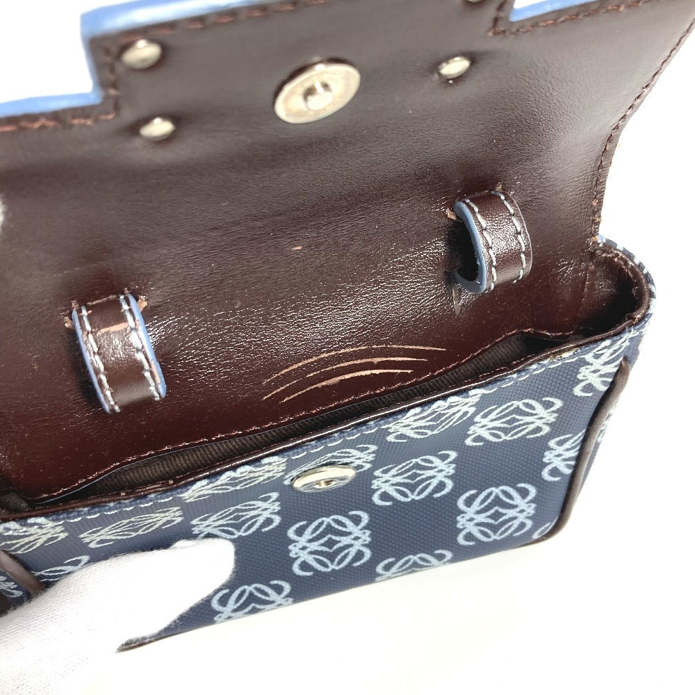 LOEWE Anagram Logo Waist Bag, Crossbody Shoulder Bag, Belt Bag, PVC/Leather, Unisex, Blue