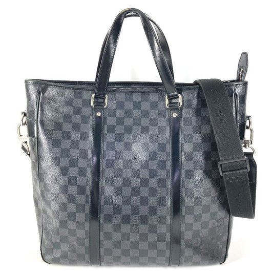 LOUIS VUITTON N51192 ダミエグラフィット タダオ トートバッグ 縦型 カバン 斜め掛け 2WAYバッグ ショルダーバッグ ダミエグラフィットキャンバス ユニセックス ブラック