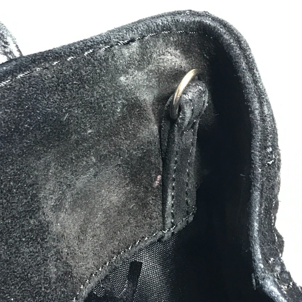 CHANEL Stitch Matelassé Quilted CC Coco Mark Logo Tote Bag Handbag Suede Women's Black