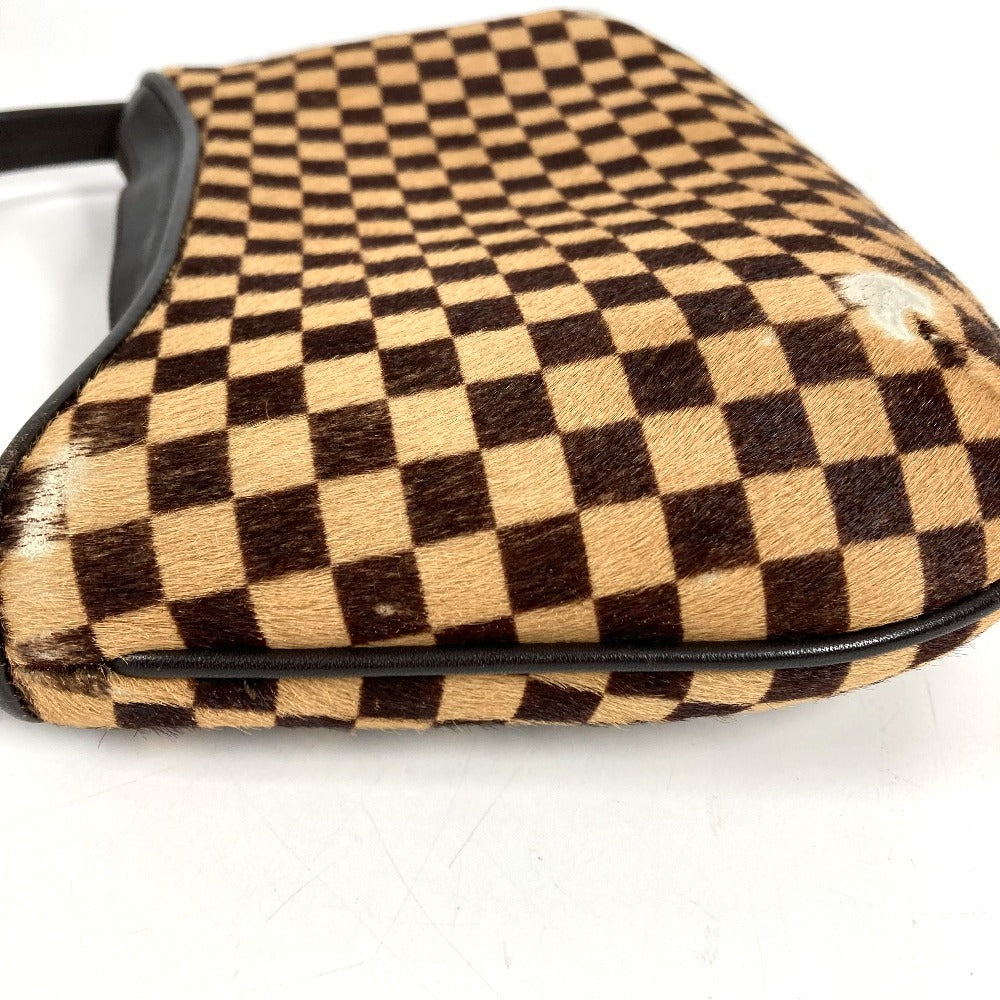 LOUIS VUITTON M92132 ダミエ ソバージュ タイガー カバン アクセサリーポーチ ブラウン ハンドバッグ レザー/ハラコ レディース ブラウン