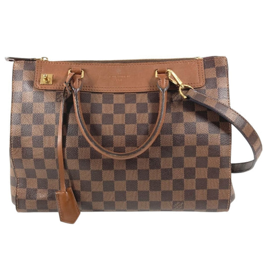 LOUIS VUITTON N41337 ダミエ グリニッジ カバン 2WAYバッグ ハンドバッグ トートバッグ ショルダーバッグ ダミエキャンバス ユニセックス エベヌ ブラウン