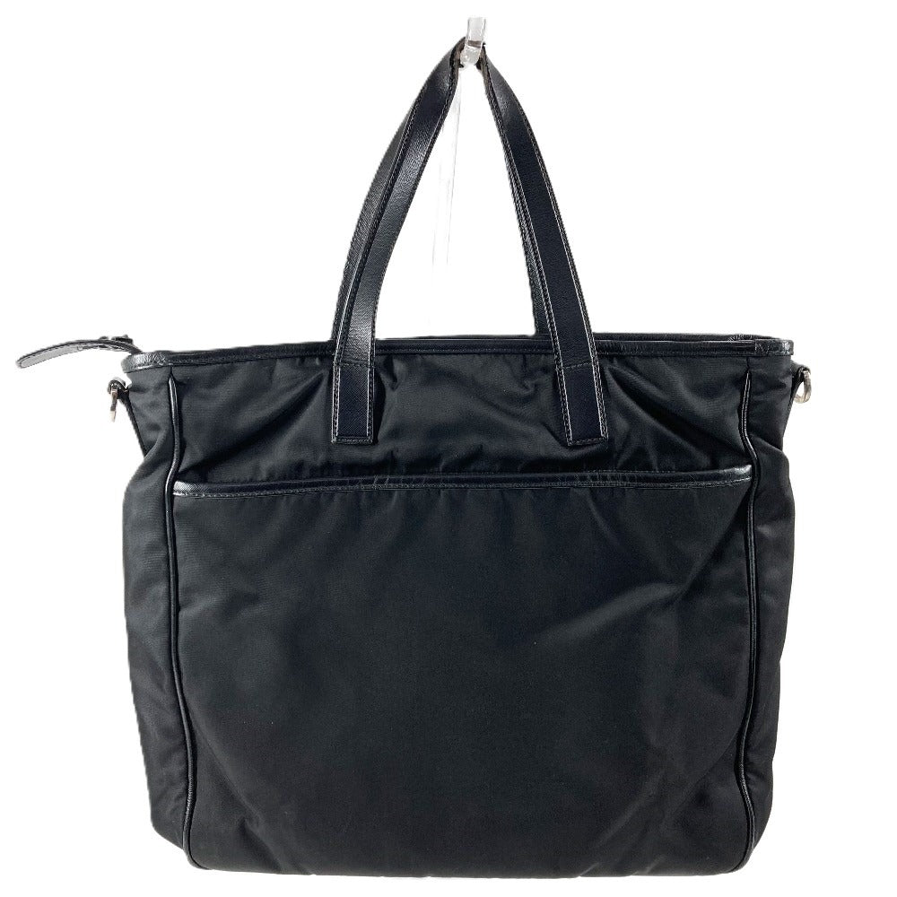 PRADA VA1033 トライアングルロゴ 三角ロゴ プレート カバン トートバッグ ショルダーバッグ レザー/ナイロン ユニセックス ブラック