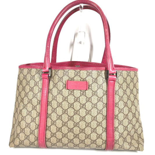 GUCCI 114595 ロゴ GGスプリーム カバン 肩掛け トートバッグ ショルダーバッグ GGスプリームキャンバス ユニセックス ピンク
