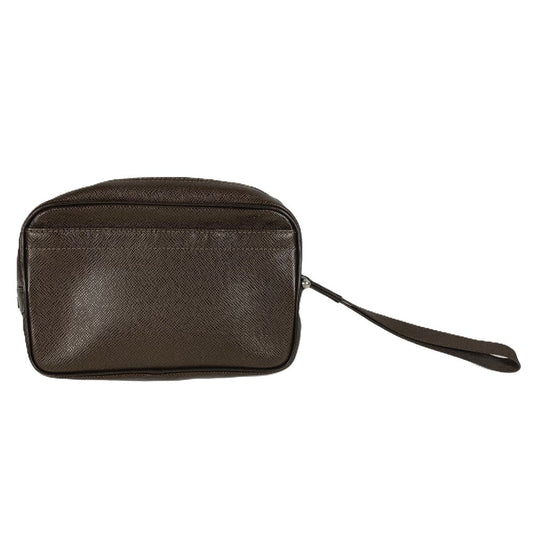 LOUIS VUITTON M30818 タイガ カルガ ストラップ付 クラッチバッグ セカンドバッグ タイガレザー メンズ グリズリ ブラウン