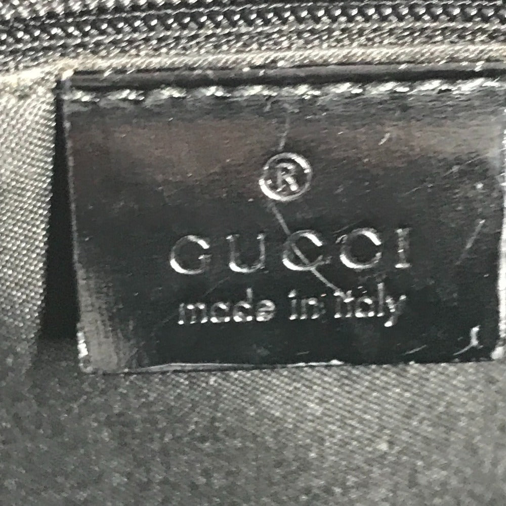 GUCCI 001 3175 Double Pocket GG Logo Bag Shoulder Bag Handbag Shoulder Bag Leather/Nylon Unisex Black