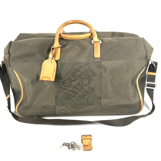 LOUIS VUITTON M93228 Damier Geant Souverain Travel Bag Holdall Handbag 2WAY Shoulder Bag Boston Bag Damier Geant Canvas Unisex Taupe Khaki