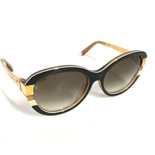 LOUIS VUITTON Z0487E Petit Suppçon Cat Eye Glasses Eyewear Spectacles Sunglasses Metal Unisex Gold