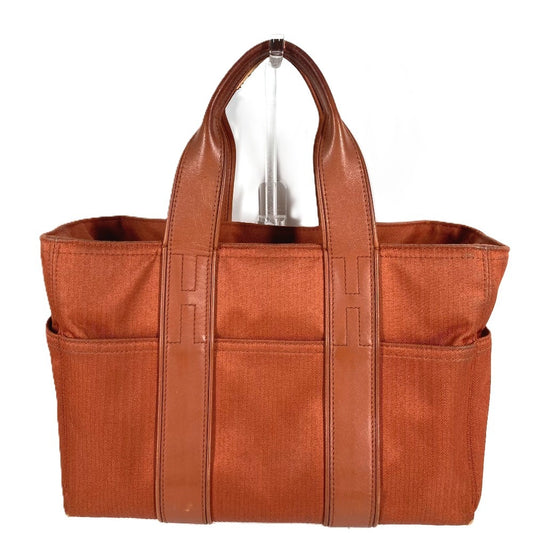 HERMES Acapulco PM Acapulco PM Bag Tote Bag Square Handbag Cotton Unisex Orange