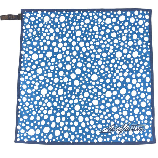 LOUIS VUITTON M78365 LVxYK Set of Three Bandanas - Infinity Dot Scarf Only one Scarf cotton blue Used