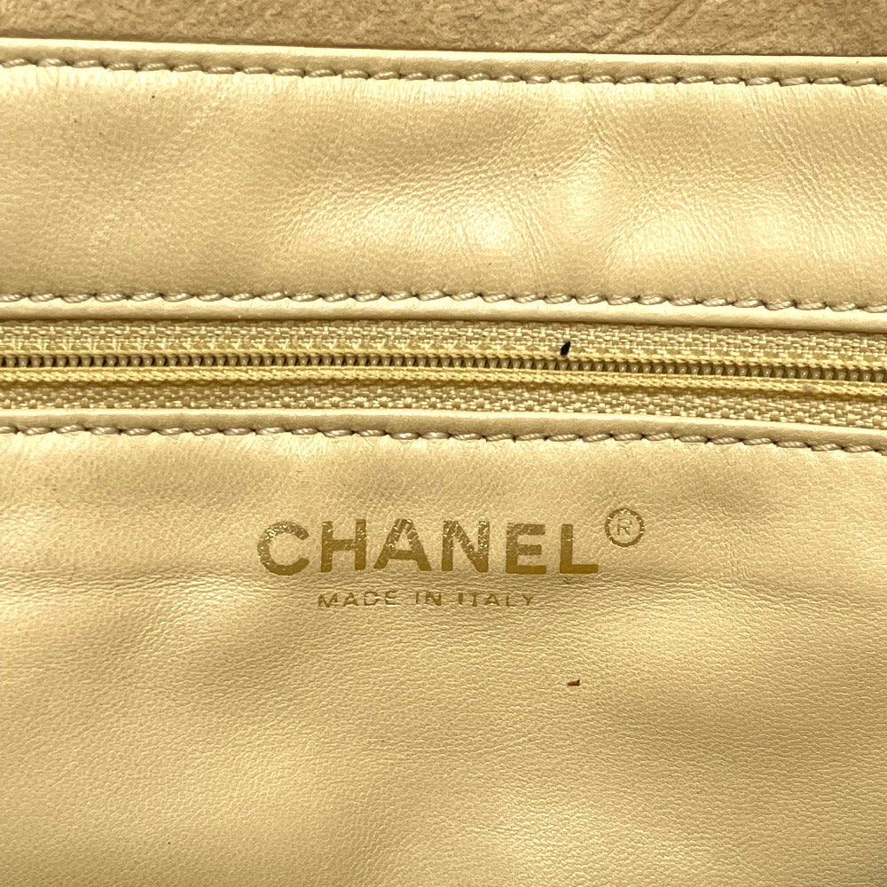 CHANEL CC Coco Mark Fluffy Bag Handbag Mouton Women's Beige x Gold Hardware