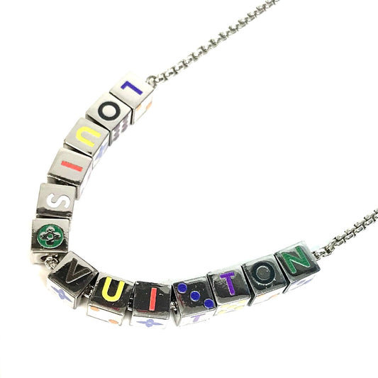 LOUIS VUITTON M68873 アクセサリー/ロゴ コリエ LVプレイイット ファッション小物 ネックレス メタル ユニセックス シルバー