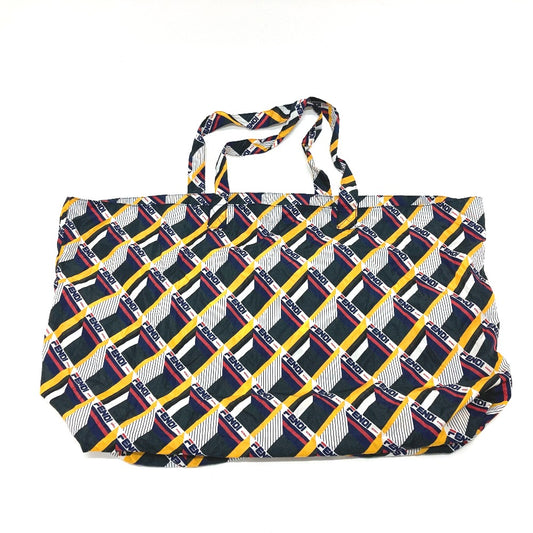 FENDI FIRA Eco Bag Shoulder Bag with Storage Pouch Tote Bag Leather/Nylon Women's White/Navy