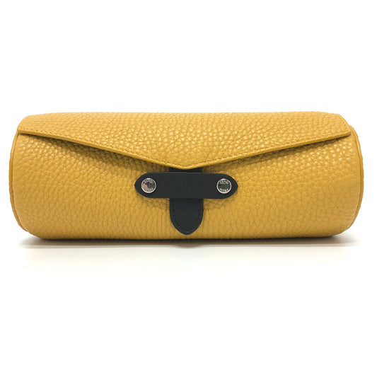 FENDI 7AS073 Watch Case, Watch Case, Accessory Case, Leather, Women's, Yellow