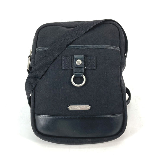 SAINT LAURENT PARIS 482777 Rivington Sack Pouch Shoulder Bag in Leather/Canvas, Black