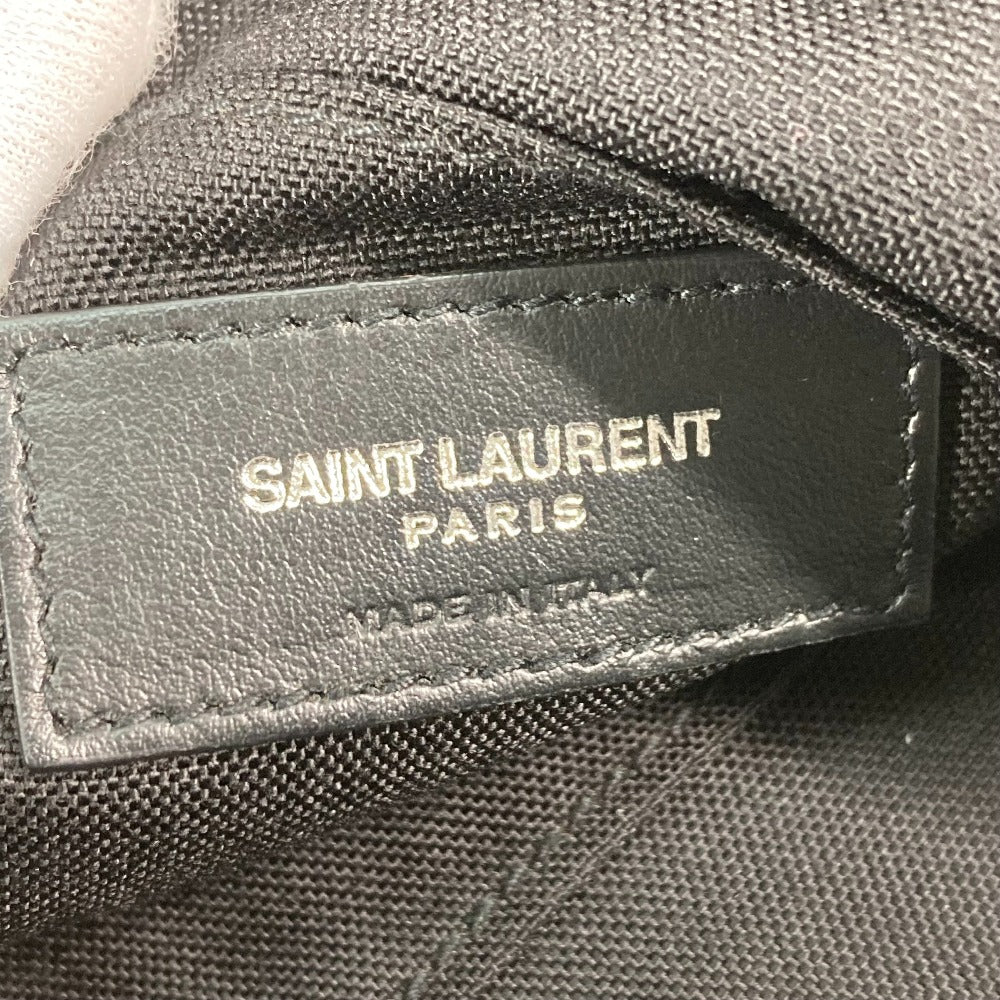 SAINT LAURENT PARIS 482777 Rivington Sack Pouch Shoulder Bag in Leather/Canvas, Black