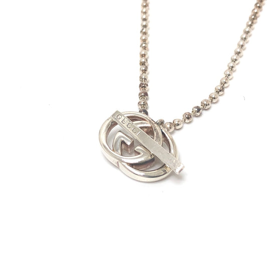 GUCCI 216435 Double G Ball Chain Necklace in SV925 Silver for Women