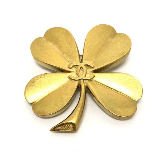 CHANEL 94A クローバー ブローチ 小物 ファッション小物 ブローチ メタル レディース ゴールド - brandshop-reference