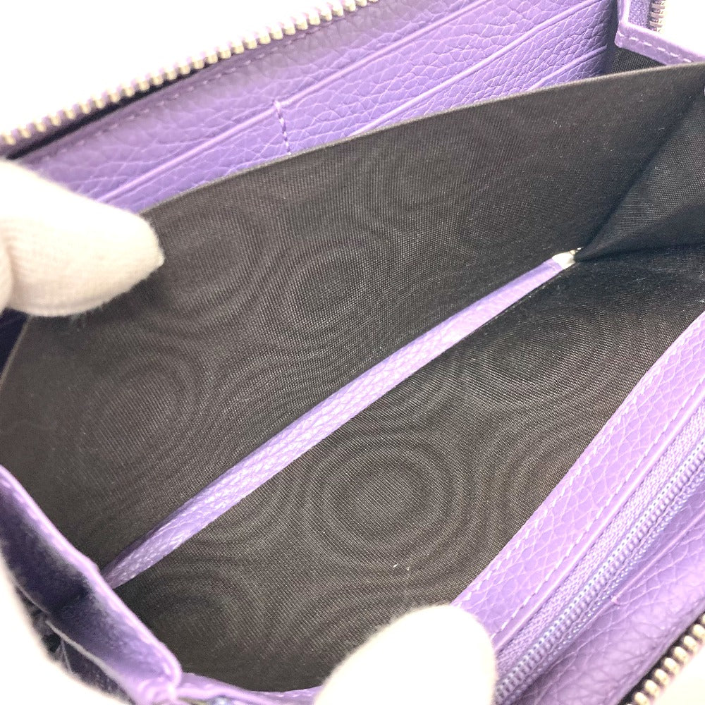 GUCCI 307984 バンブータッセル ラウンドファスナー 長財布 財布 ウォレット 長財布 レザー レディース パープル - brandshop-reference