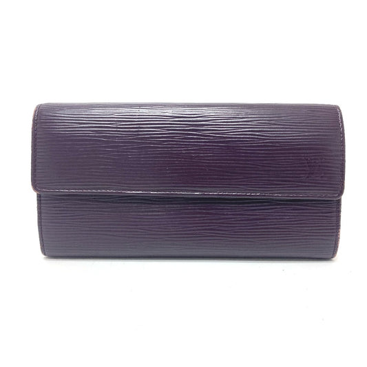 LOUIS VUITTON M6374K ポルトフォイユサラ イニ有(M.E) 財布 長財布 ウォレット 長財布 エピレザー レディース カシス パープル - brandshop-reference