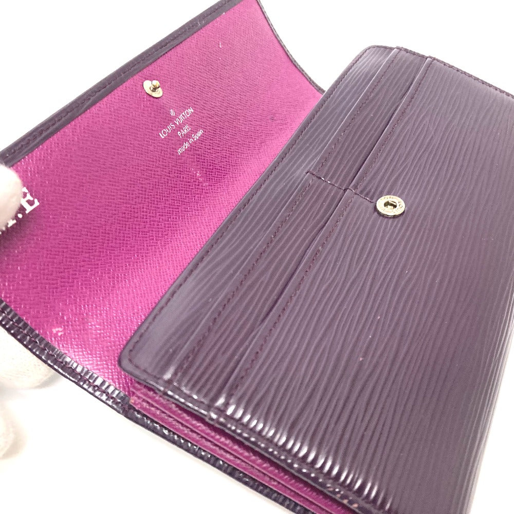 LOUIS VUITTON M6374K ポルトフォイユサラ イニ有(M.E) 財布 長財布 ウォレット 長財布 エピレザー レディース カシス パープル - brandshop-reference