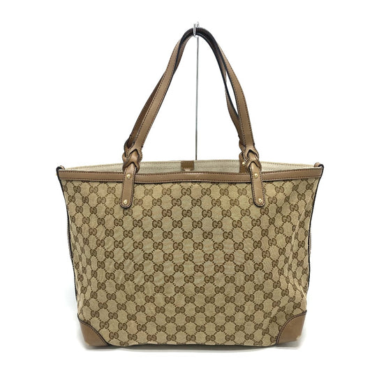 GUCCI 247209 GG Canvas Tote Bag with Pouch, Women's, Beige, Brand Name