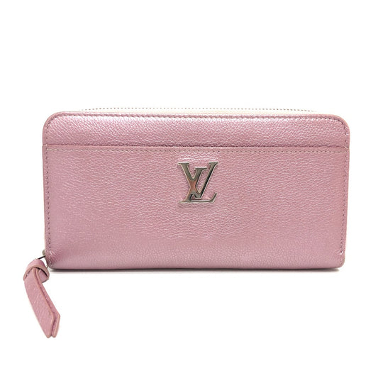 LOUIS VUITTON M69812 ジッピー ロックミー 財布 ラウンド ファスナー ロングウォレット 長財布 レザー レディース メタリックピンク - brandshop-reference
