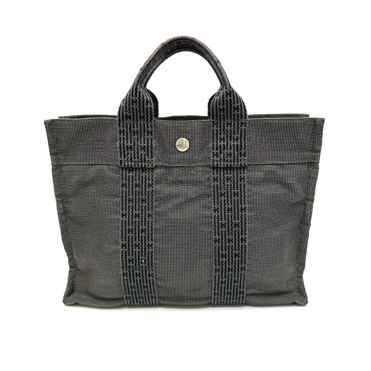 HERMES エールライントートPM カバン ハンドバッグ キャンバス レディース グレー - brandshop-reference