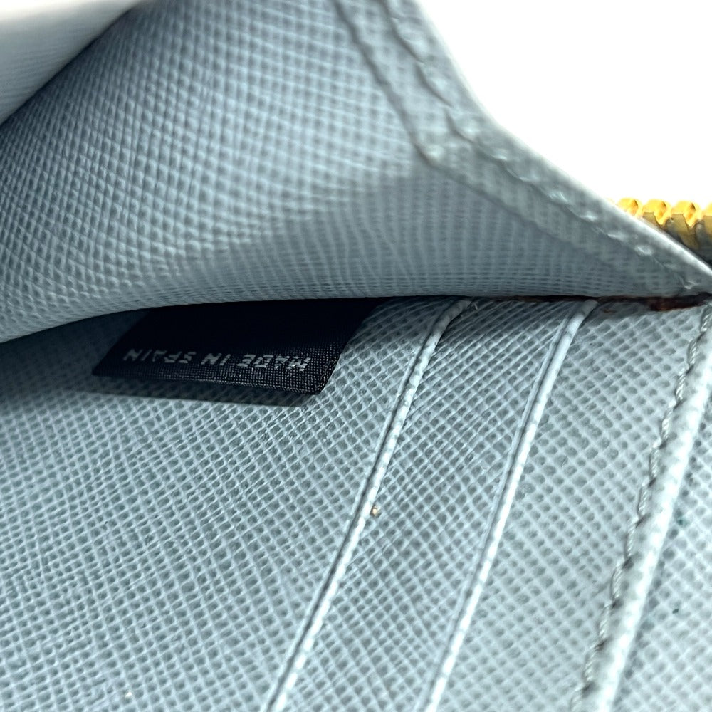 PRADA 1M0506 ロゴ ラウンドファスナー 長財布 財布 ウォレット 長財布 サフィアーノレザ- レディース ブルー - brandshop-reference