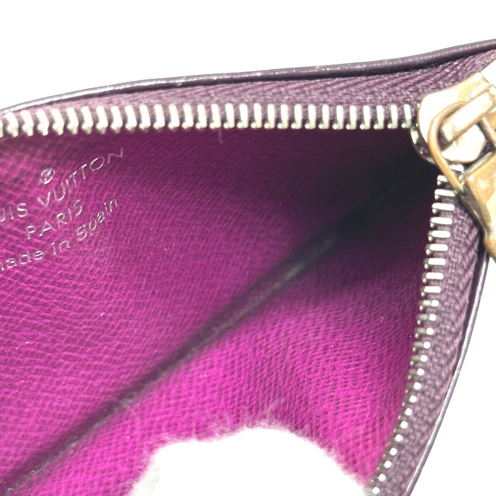 LOUIS VUITTON M6380K ポシェットクレ 小物 キーケース チェーン付 コインケース エピレザー レディース カシス