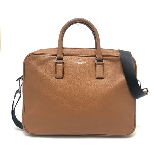 Michael Kors Logo 2-Way Briefcase, Document Bag, Business Bag, Leather, Men's, Brown