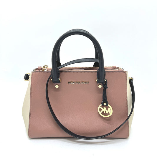 Michael Kors Tricolor Logo Handbag, PVC, Women's, White