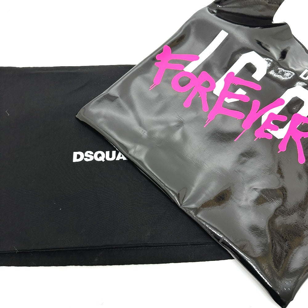 DSQUARED2 S83SP0066 ICON&FOREVER Print Shopping Tote Bag, Vinyl, Women's, Black