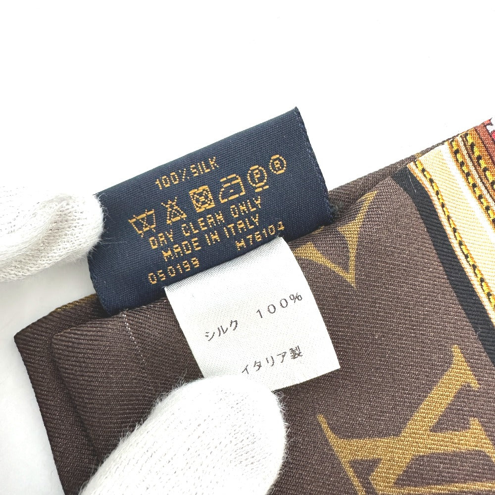 LOUIS VUITTON M76104 Bandeau Confidential Garden Bandeau Scarf, Silk, Women's, Brown