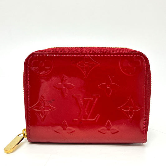 LOUIS VUITTON M93608 Zippy Coin Purse Wallet with Round Zipper, Monogram Vernis, Women's, Pomme d'Amour