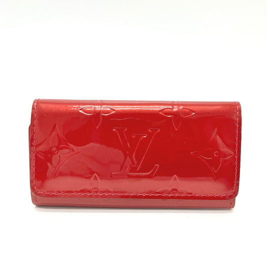 LOUIS VUITTON M91211 Multicles4 Multicles 4 Key 4P 4 sets Key Case MonogramVernis Pomme d'Amour Red Used