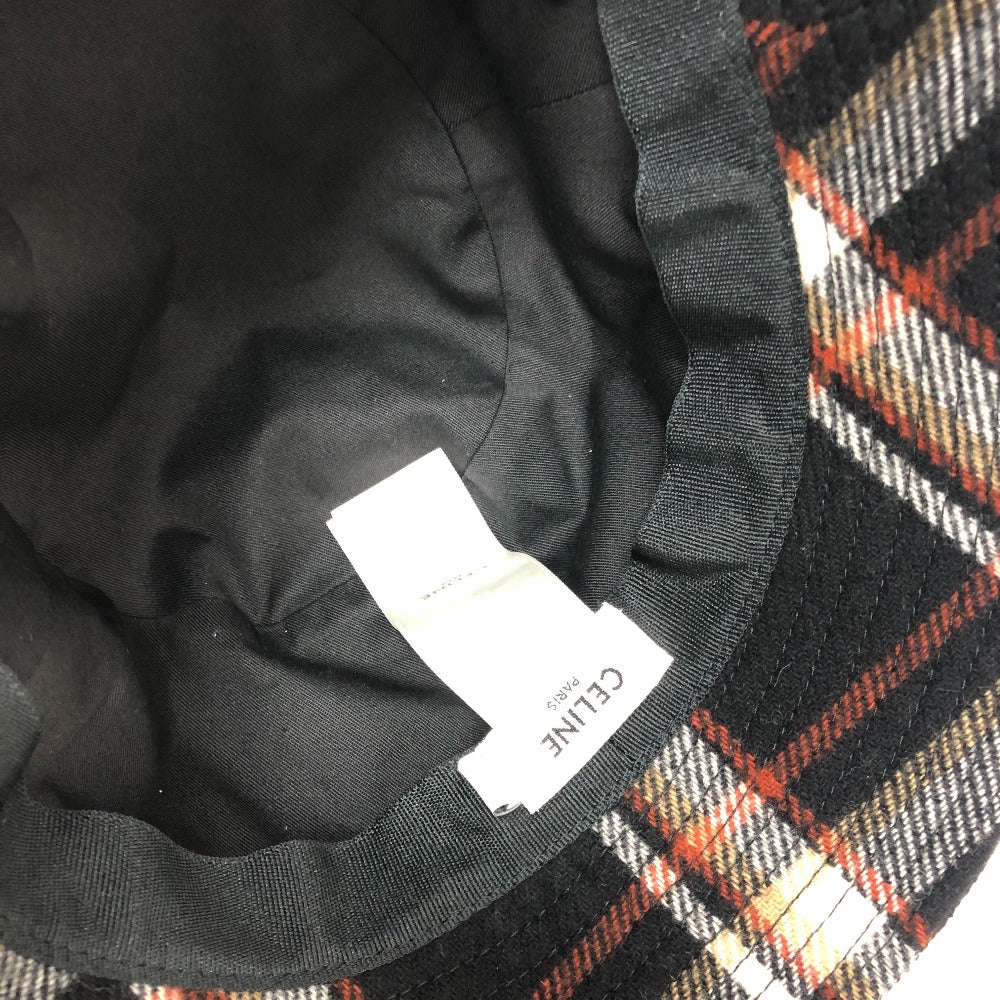 CELINE 2AU5B231L ロゴ チェック ハット帽 帽子 バケットハット ボブハット ハット ウール レディース マルチカラー