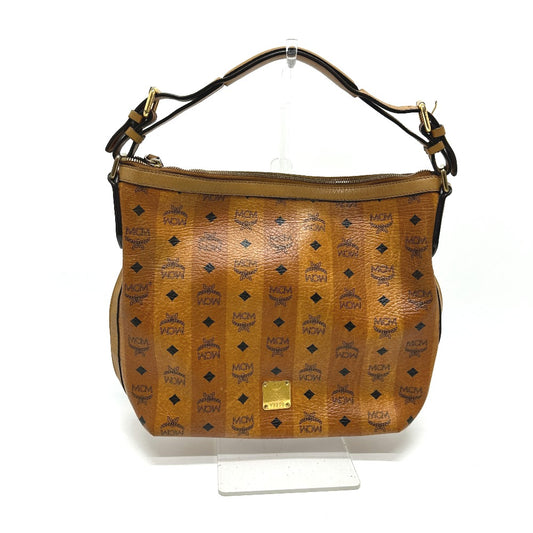 MCM ヴィセトス柄 ストライプ カバン ショルダーバッグ レザー レディース ブラウン